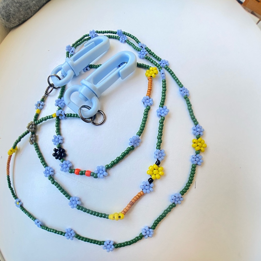 Baby blue mask chain - custom